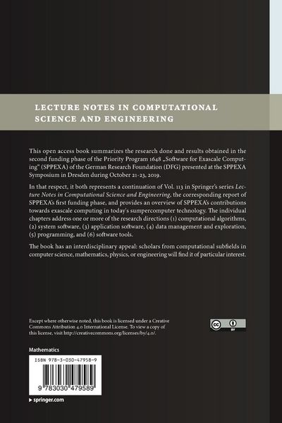 Produktbild: Software for Exascale Computing - SPPEXA 2016-2019