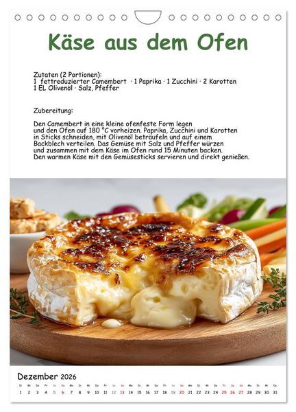 Produktbild: Low Carb - Rezepte ohne Kohlenhydrate zum Abnehmen (Wandkalender 2026 DIN A4 hoch), CALVENDO Monatskalender