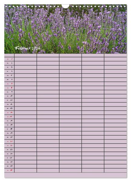 Produktbild: Naturzauber Lavendel - Familienplaner (Wandkalender 2026 DIN A3 hoch), CALVENDO Monatskalender