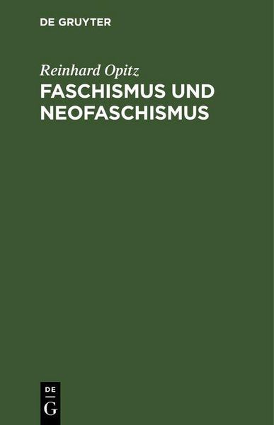 Produktbild: Faschismus und Neofaschismus