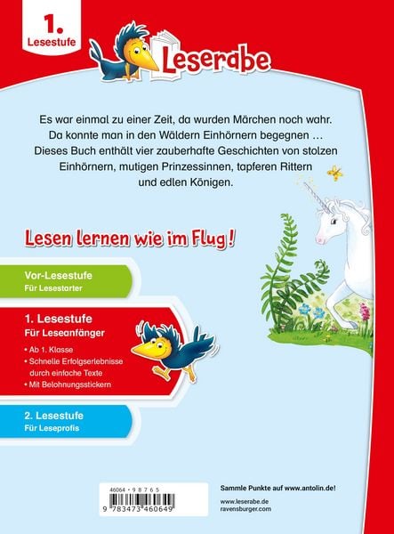 Produktbild: Leserabe 1. Lesestufe - Einhorngeschichten