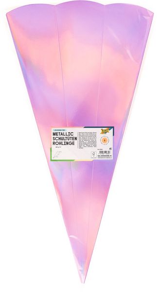 Produktbild: FOLIA&reg; Schult&uuml;ten-Rohlinge, farbig sortiert 5 St&uuml;ck metallic