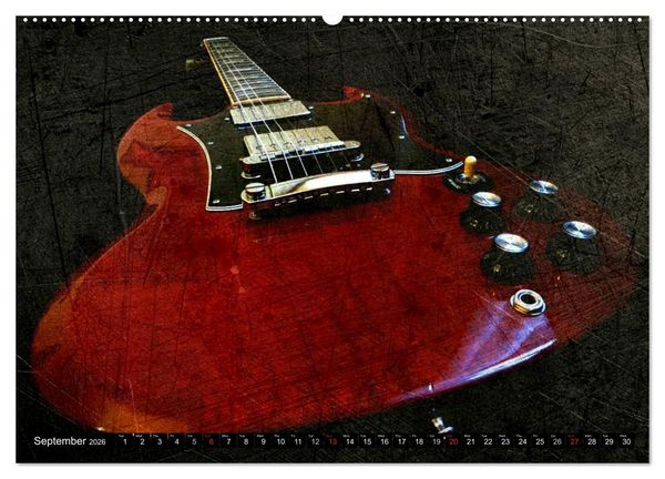 Produktbild: GUITARS Vintage Style (High Quality Premium Wall Calendar 2026 DIN A2 landscape),CALVENDO 12 Month Wall Calendar