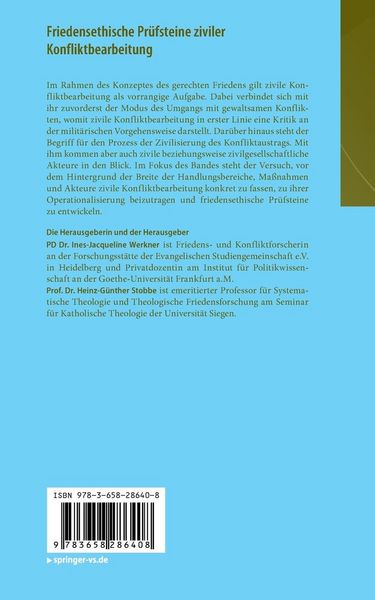 Produktbild: Friedensethische Pr&uuml;fsteine ziviler Konfliktbearbeitung