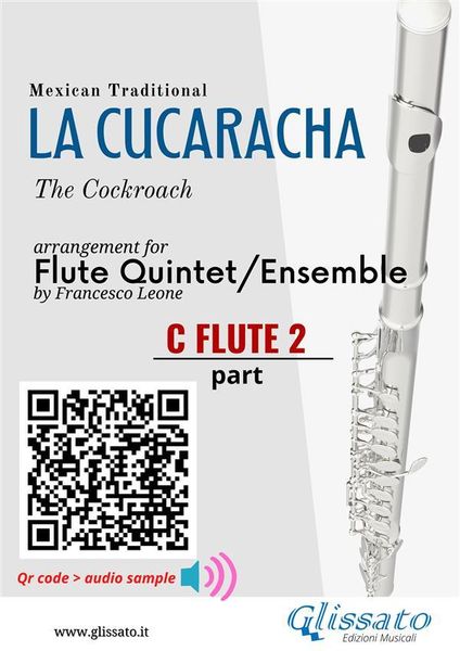 Produktbild: C Flute 2 part of "La Cucaracha" for Flute Quintet/Ensemble