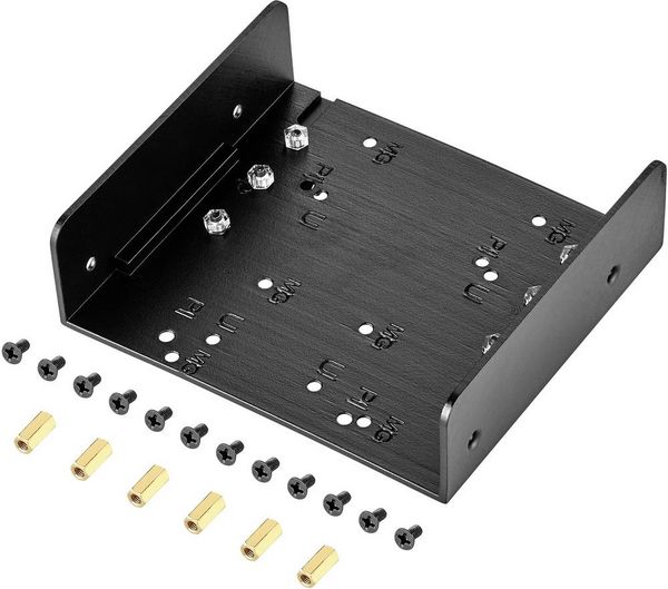 Produktbild: Renkforce DIN-Rail-Halterung Passend f&uuml;r (Entwicklungskits): Raspberry Pi&reg;, Arduino, Banana Pi zur Hutschienenmontage Schwarz