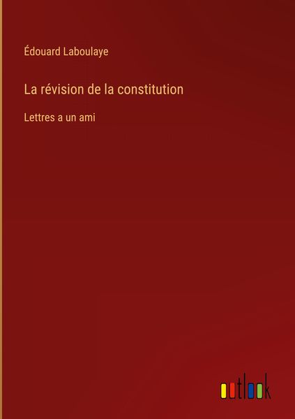 Produktbild: La r&eacute;vision de la constitution