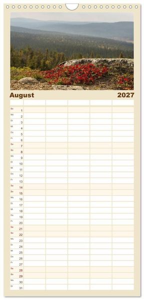Produktbild: Familienplaner 2027 - Heimat der Samen mit 5 Spalten (Wandkalender, 21 x 45 cm) CALVENDO