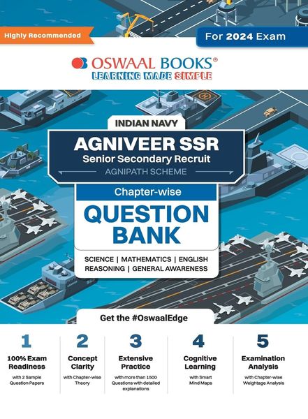 Oswaal Indian Navy - Agniveer SSR (Senior Secondary Recruit), (Agnipath Scheme), Question Bank | Chapterwise Topicwise f