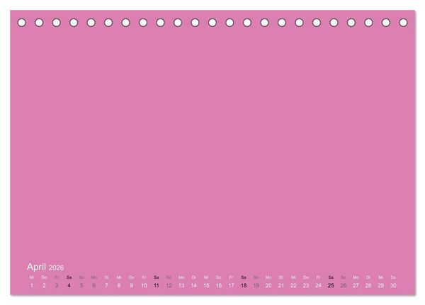 Produktbild: Bastelkalender - Pink (Tischkalender 2026 DIN A5 quer), CALVENDO Monatskalender