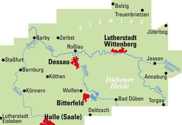 Produktbild: BVA ADFC Regionalkarte WelterbeRegion Anhalt - Dessau- Wittenberg 1:75.000