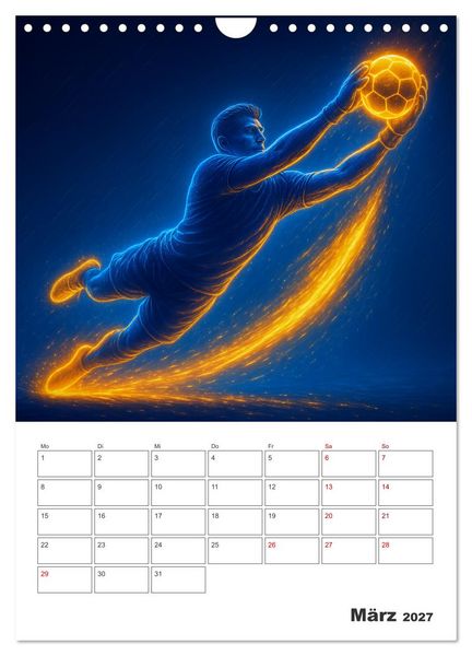 Produktbild: Vision Fu&szlig;ball Licht - Kraft - Spiel (Wandkalender 2027 DIN A4 hoch), CALVENDO Monatskalender