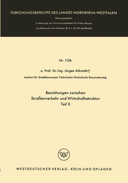 Produktbild: Beziehungen zwischen Stra&szlig;enverkehr und Wirtschaftsstruktur