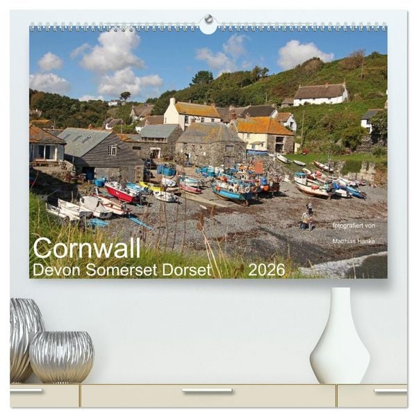 Produktbild: Cornwall - Devon Somerset Dorset (hochwertiger Premium Wandkalender 2026 DIN A2 quer), Kunstdruck in Hochglanz