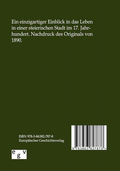 Produktbild: Eine steierische Stadt im 17. Jahrhunderte