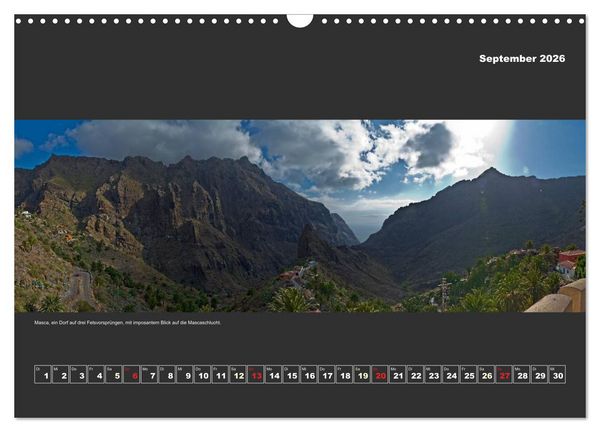 Produktbild: Teneriffa im Panorama (Wandkalender 2026 DIN A3 quer), CALVENDO Monatskalender