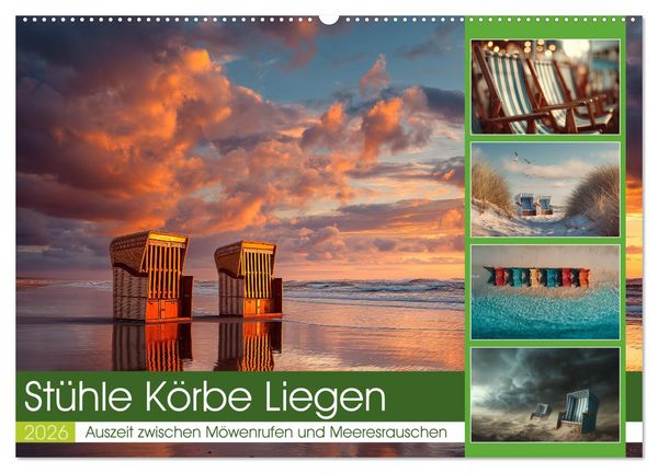 Produktbild: St&uuml;hle K&ouml;rbe Liegen (Wandkalender 2026 DIN A2 quer), CALVENDO Monatskalender
