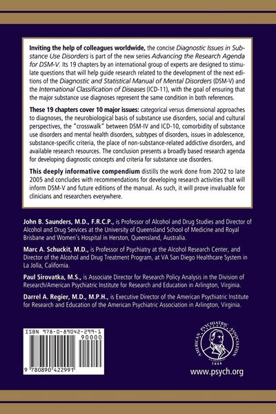 Produktbild: Diagnostic Issues in Substance Use Disorders