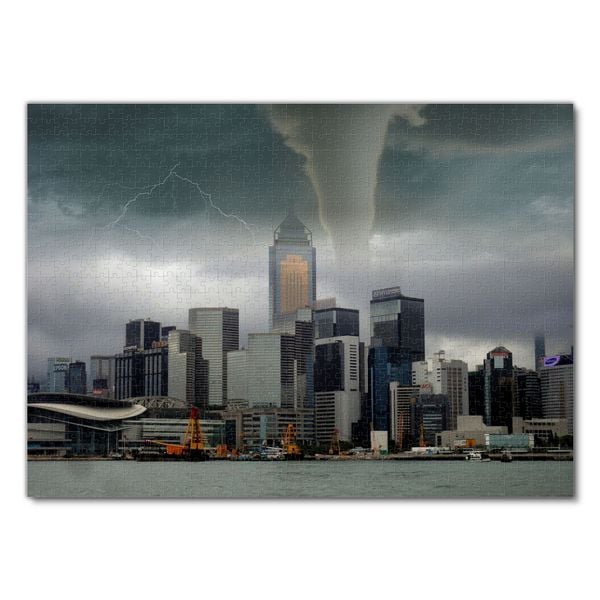 Produktbild: Lais Puzzle Tornado &uuml;ber Stadt 1000 Teile