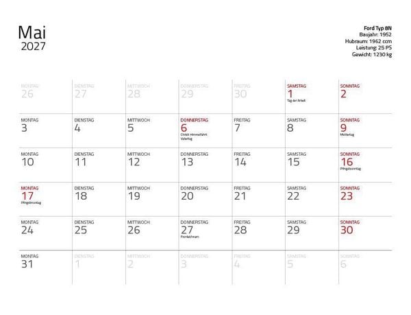 Produktbild: Traktor Klassiker 2027 &ndash; Eintragkalender