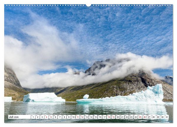 Produktbild: Eisberge - Gr&ouml;nlands magische Eisgestalten (hochwertiger Premium Wandkalender 2026 DIN A2 quer), Kunstdruck in Hochglanz