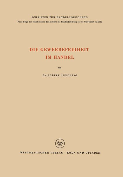 Produktbild: Die Gewerbefreiheit im Handel
