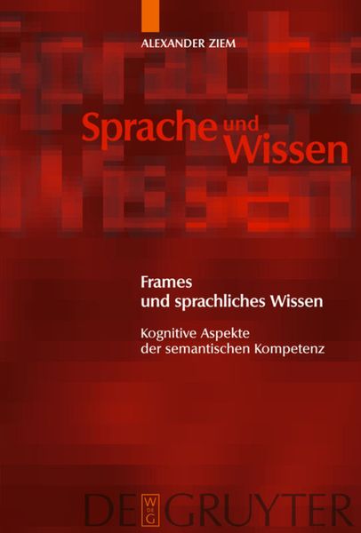 Produktbild: Frames und sprachliches Wissen