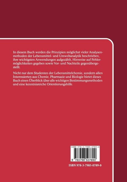 Produktbild: Lebensmittel- und Umweltanalytik