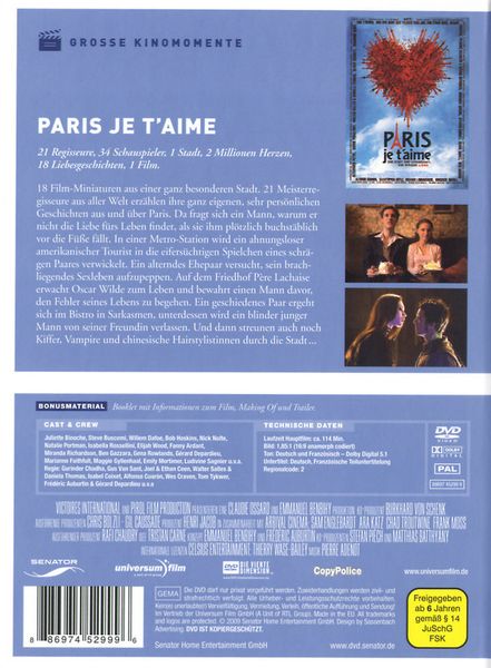 Produktbild: Paris je t'aime - Gro&szlig;e Kinomomente