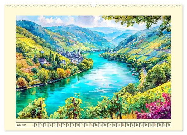 Produktbild: Deutschland. K&uuml;nstlerische Interpretationen (hochwertiger Premium Wandkalender 2027 DIN A2 quer), Kunstdruck in Hochglanz