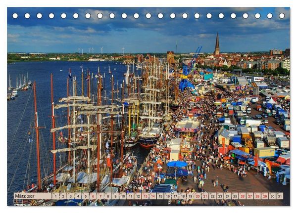 Produktbild: Hanse Sail - Rostock. Du bist so sch&ouml;n (Tischkalender 2027 DIN A5 quer), CALVENDO Monatskalender