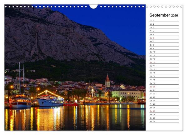 Produktbild: Makarska Riviera - Malerische Urlaubsorte in Dalmatien (Wandkalender 2026 DIN A3 quer), CALVENDO Monatskalender