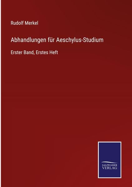 Produktbild: Abhandlungen f&uuml;r Aeschylus-Studium