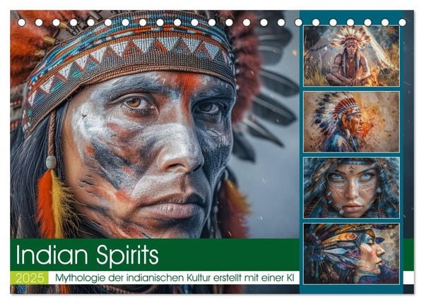 Indian Spirits (Tischkalender 2025 DIN A5 quer), CALVENDO Monatskalender