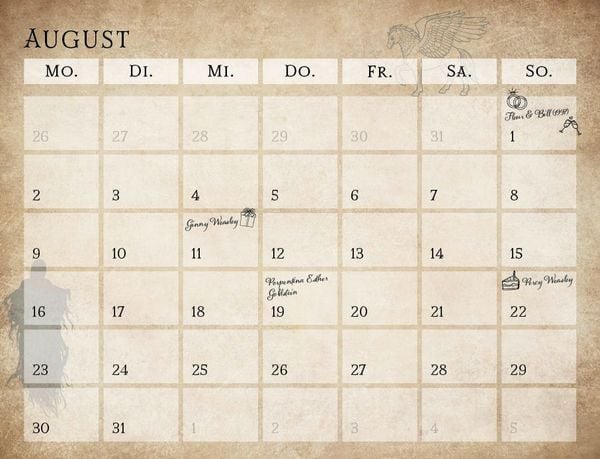 Produktbild: Der inoffizielle K&uuml;chenkalender f&uuml;r Harry Potter Fans 2027