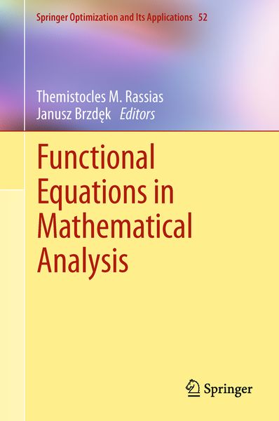 Produktbild: Functional Equations in Mathematical Analysis