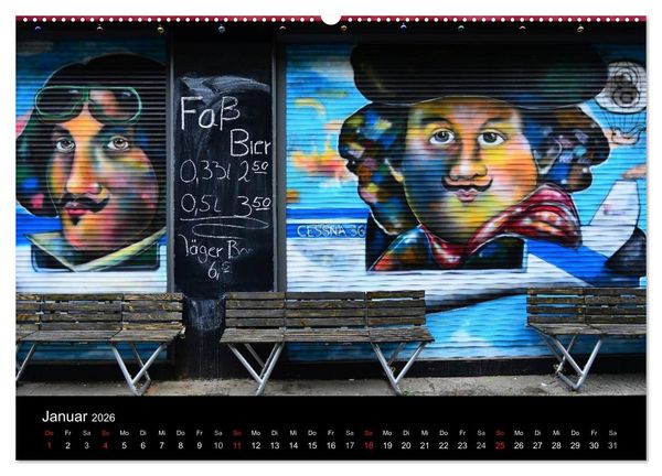 Produktbild: Urbane Kunst - Streetart 2026 (hochwertiger Premium Wandkalender 2026 DIN A2 quer), Kunstdruck in Hochglanz