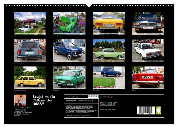 Produktbild: Sowjet-Mobile - Oldtimer der UdSSR (hochwertiger Premium Wandkalender 2026 DIN A2 quer), Kunstdruck in Hochglanz