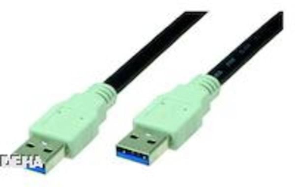 Bachmann USB-Kabel USB 3.2 Gen1 (USB 3.0 / USB 3.1 Gen1) USB-A Stecker, USB-A Stecker 1.00 m Schwarz, Grau 918.176