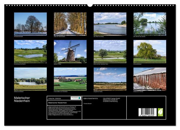 Produktbild: Malerischer Niederrhein (hochwertiger Premium Wandkalender 2026 DIN A2 quer), Kunstdruck in Hochglanz