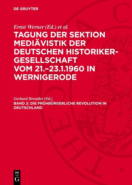 Produktbild: Die fr&uuml;hb&uuml;rgerliche Revolution in Deutschland