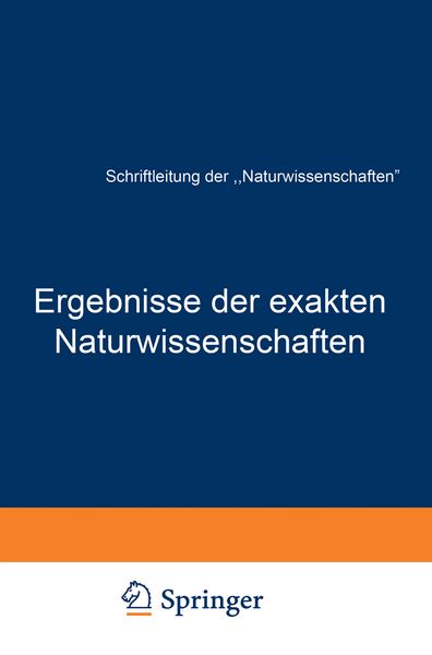 Produktbild: Ergebnisse der exakten Naturwissenschaften
