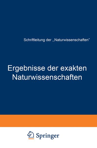 Produktbild: Ergebnisse der exakten Naturwissenschaften