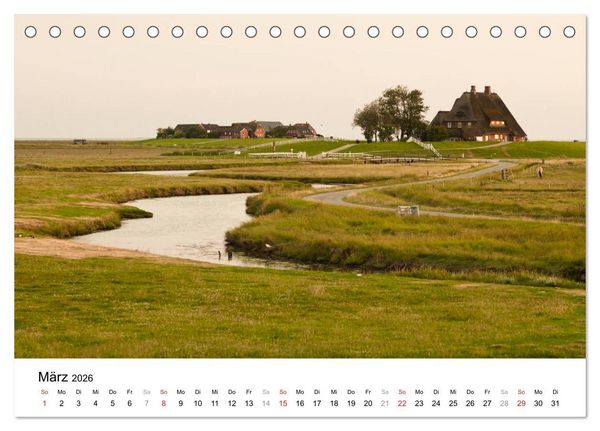Produktbild: Hallig Hooge - zwischen Himmel und Erde (Tischkalender 2026 DIN A5 quer), CALVENDO Monatskalender