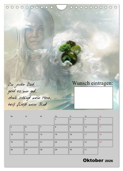 Produktbild: Wunsch- und Zauberkalender (Wandkalender 2026 DIN A4 hoch), CALVENDO Monatskalender