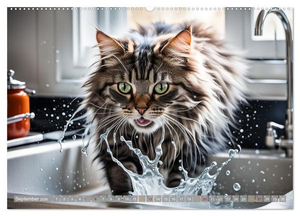 Produktbild: Hier kommt Mietzi (hochwertiger Premium Wandkalender 2026 DIN A2 quer), Kunstdruck in Hochglanz