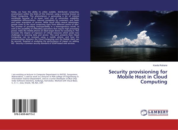 Produktbild: Security provisioning for Mobile Host in Cloud Computing