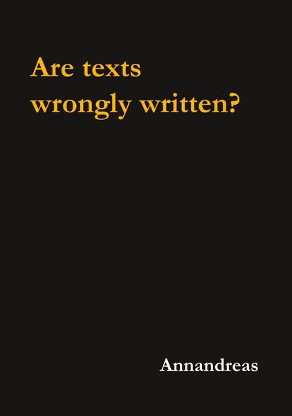 Produktbild: Are texts wrongly written?