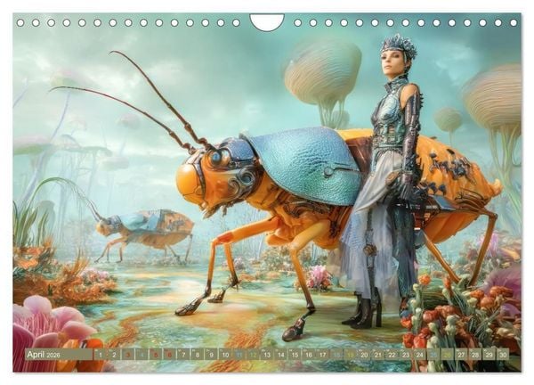 Produktbild: Insektenplanet - Surrealer Science-Fiction (Wandkalender 2026 DIN A4 quer), CALVENDO Monatskalender