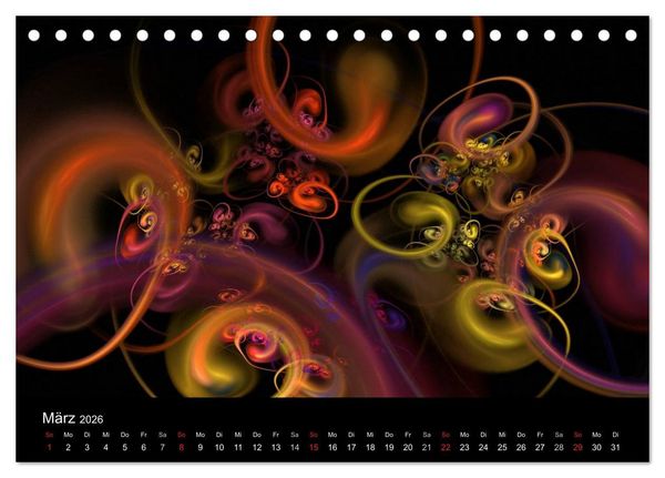 Produktbild: Wunderbare Welt der Farben 2026 (Tischkalender 2026 DIN A5 quer), CALVENDO Monatskalender